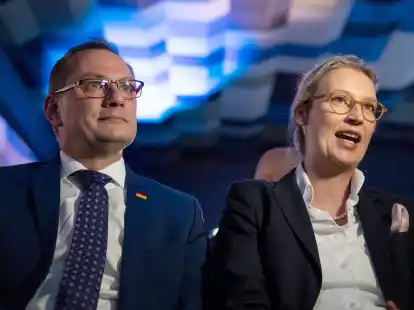 Die Parteichefs der AfD: Alice Weidel und Tino Chrupalla.