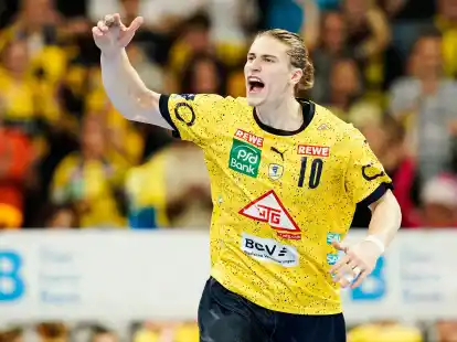 Mit zehn Toren einmal mehr bester Sch&uuml;tze der Rhein-Neckar L&ouml;wen: Juri Knorr.