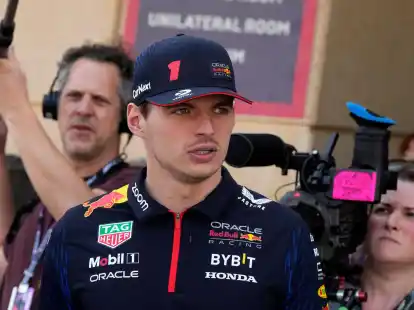 Red-Bull-Fahrer Max Verstappen aus den Niederlanden in Bahrain.