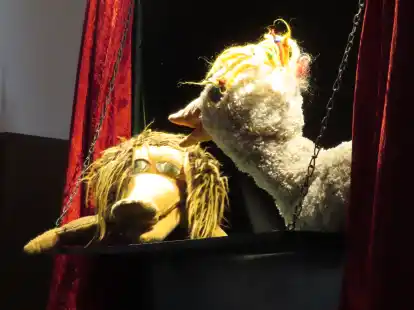 Haben einen seltsamen Traum,  in dem es um einen Extrem-Energiesparer und eine Mega-Stromverschwenderin geht: Detlef, das toffelige Schwein und Anna, die pfiffige Gans.