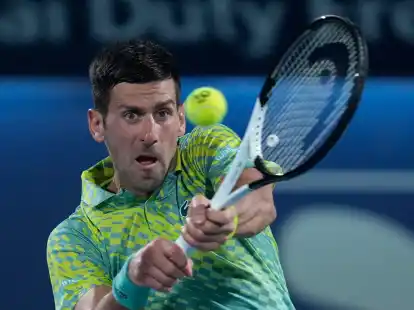 Novak Djokovic in Aktion.