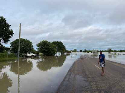 Nach tagelangen heftigen Regenf&auml;llen stehen Teile des australischen Bundesstaates Queensland unter Wasser.