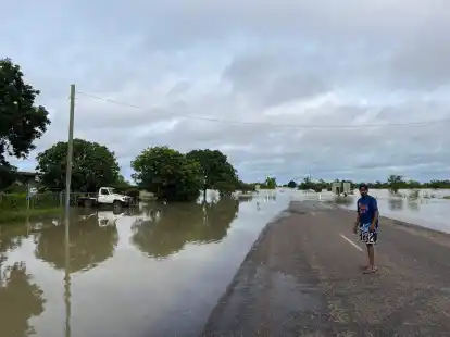 Nach tagelangen heftigen Regenf&auml;llen stehen Teile des australischen Bundesstaates Queensland unter Wasser.