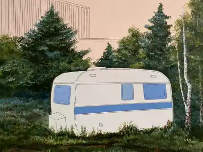 Erinnerung an die Kindheit: ein Bild von der Berliner K&uuml;nstlerin Andrea Imwiehe, das sie in &bdquo;Biotope&ldquo; in der Galerie am Stall ausstellen wird.