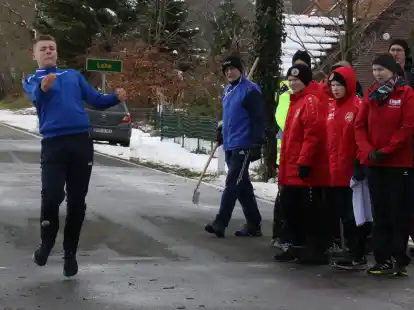 Siegte bei der Championstour der Jugendlichen mit der Eisenkugel im Jahrgang 2008/2009: Ihno L&uuml;bben aus Ruttel