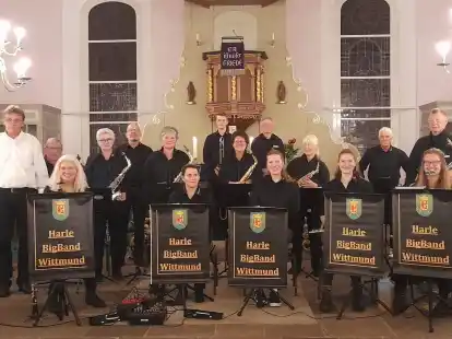 Die Harle Big Band freut sich auf viele Zuh&ouml;rerinnen und Zuh&ouml;rer beim Jahreskonzert 2023 in der Wittmunder Stadthalle.