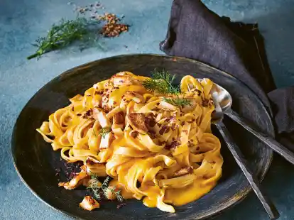 Als Fischersatz f&uuml;r die &laquo;Hummrige Tagliatelle&raquo; dienen Palmenherzen.