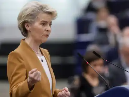 &laquo;Das Netto-Null-Industrie-Gesetz sorgt f&uuml;r Tempo, Vereinfachung und es stellt F&ouml;rdergelder bereit&raquo;:&nbsp;EU-Kommissionchefin Ursula von der Leyen.