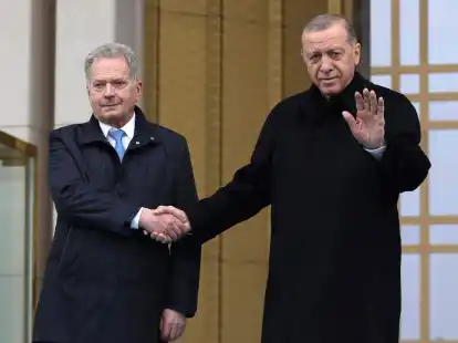 Der t&uuml;rkische Pr&auml;sident Recep Tayyip Erdogan und Finnlands Staatsoberhaupt Sauli Niinist&ouml; haben sich in Ankara getroffen.
