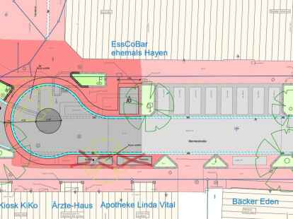 Noch k&ouml;nnen Autos von der Oldenburger Stra&szlig;e (rechts) in die Menkestra&szlig;e einbiegen und am Knick (links) dem weiteren Verlauf der Menkestra&szlig;e oder der Ladestra&szlig;e folgen. Das Durchfahren soll bald nicht mehr m&ouml;glich sein. Poller und Wendehammer sollen das bald verhindern.