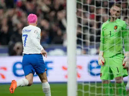 Antoine Griezmann brachte Vize-Weltmeister Frankreich gegen die Niederlande in F&uuml;hrung.
