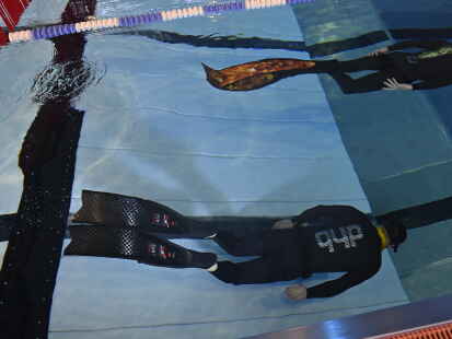 25 Meter tauchen, Luft holen, wieder tauchen &ndash; wochenlang haben sich die Apnoe-Taucher auf diese 24 Stunden w&auml;hrende Aufgabe vorbereitet.