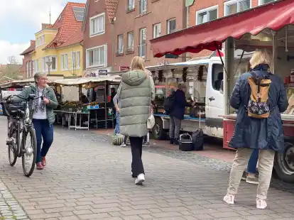 Der Wochenmarkt in Wildeshausen: Der mobile Scherenschleifer ist die n&auml;chsten beiden Male dabei.