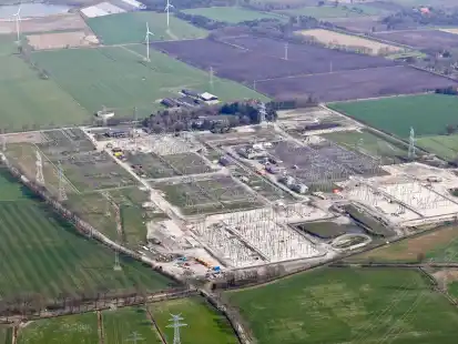 Von hier aus f&uuml;hrt die Leitung nach Sottrum: Das Umspannwerk Conneforde.