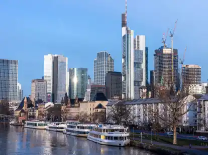 Blick auf die Frankfurter Skyline.