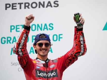 Francesco Bagnaia ist der Sieger des Gro&szlig;en Preises von Malaysia.