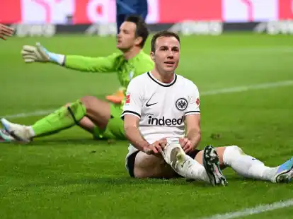 Mario G&ouml;tze und die Eintracht kamen nicht &uuml;ber ein 1:1 gegen Bochum hinaus.