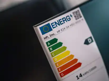 Wie effizient Hausger&auml;te arbeiten, zeigt das EU-Label mit der Farbskala von Gr&uuml;n f&uuml;r effizient bis Rot f&uuml;r weniger effizient an.