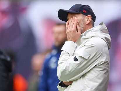 Leipzigs Trainer Marco Rose ist sich der Krise bewusst.