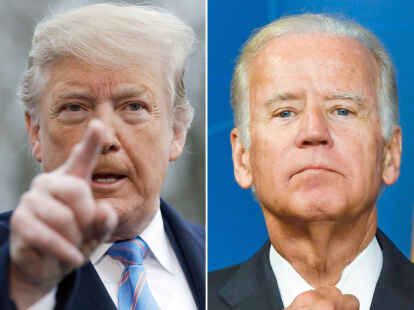 Donald Trump (links) und Joe Biden