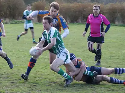 Wurden an der Ostsee unsanft gestoppt: die Spieler der Northern Lions (in gr&uuml;n).
