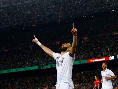 Steuerte beim 4:0 in Barcelona drei Tore bei: Real-St&uuml;rmer Karim Benzema.