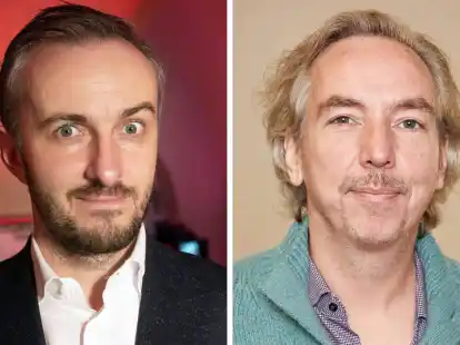 Jan B&ouml;hmermann (l), und Olli&nbsp;Schulz moderieren den ESC.