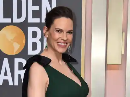 Hilary Swank kommt im Januar hochschwanger zur Verleihung der 80. Golden Globe Awards im Beverly Hilton Hotel.