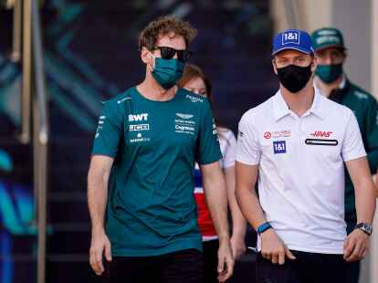 F&uuml;r Sebastian Vettel (l) und Mick Schumacher sind die Hoffnungen auf den Nationen-Titel beim Race of Champions geplatzt.