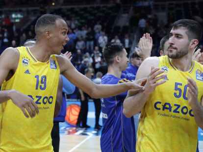 Albas Topscorer beim Erfolg in Chemnitz: Louis Olinde (l).