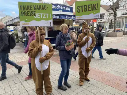 Auch das geh&ouml;rt zu Fair Trade und fairen Handel: der Auricher Weltladen macht unter anderem mit Aktionen auf Missst&auml;nde in den Lieferketten zwischen den Anbaugebieten und den Superm&auml;rkten aufmerksam.