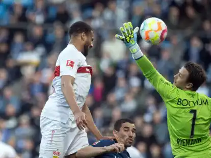 Bochums Torh&uuml;ter Manuel Riemann war nach dem Spiel gegen Stuttgart mit Fans aneinandergeraten.