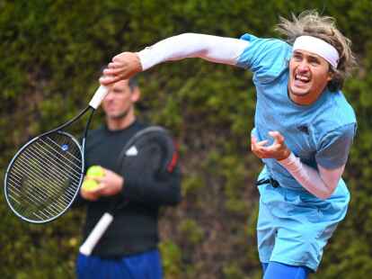 Alexander Zverev beim Training in M&uuml;nchen.