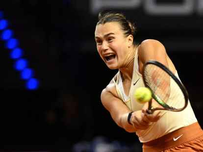 Mitfavoritin Aryna Sabalenka erreichte in Stuttgart das Halbfinale.