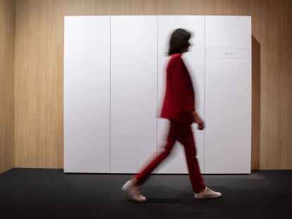 Die&nbsp;Technik ist versteckt in einem Wandschrank: Viessmanns W&auml;rmepumpenmodul Vitocal 200-SI, ein Ladespeicher f&uuml;r 250 Liter sowie die L&uuml;ftungseinheit Vitoair FSI passen in die neue Vorwand-Installation namens Invisible (nur im Neubau). (Franziska Gabbert/dpa-tmn)