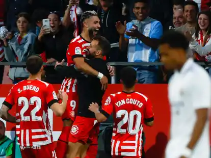 Gironas Taty Castellanos (oben) erzielte beim Sieg gegen Real alle vier Tore seiner Mannschaft.