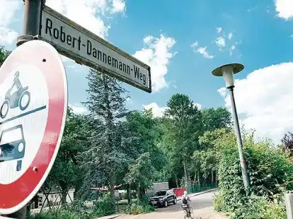Der Robert-Dannemann-Weg in Tungeln: Er geh&ouml;rt zu den Stra&szlig;en, deren Namen gepr&uuml;ft worden sind.