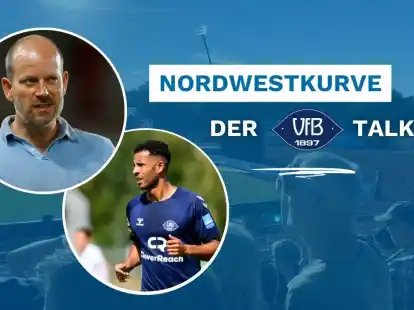 Im VfB-Talk zu Gast: VfB-Sportvorstand Andreas Boll (links) und VfB-Verteidiger Marcel Appiah