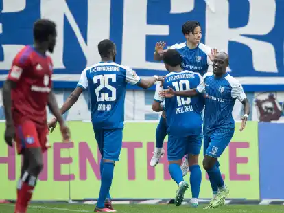 Der 1. FC Magdeburg setzte sich gegen den Hamburger SV durch.