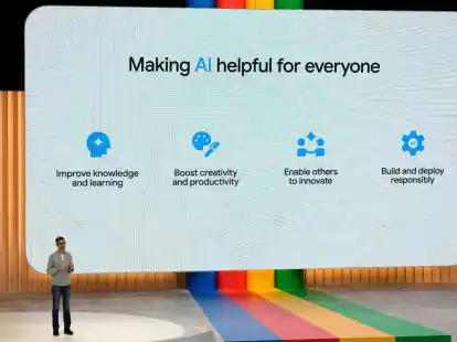 Google-Chef Sundar Pichai will K&uuml;nstliche Intelligenz voranbringen.