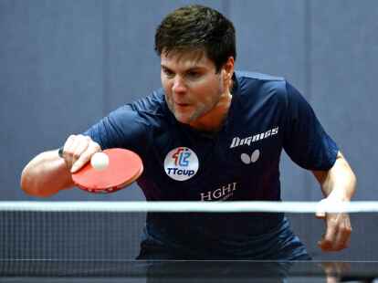 Dimitrij Ovtcharov in Aktion w&auml;hrend des Trainings.