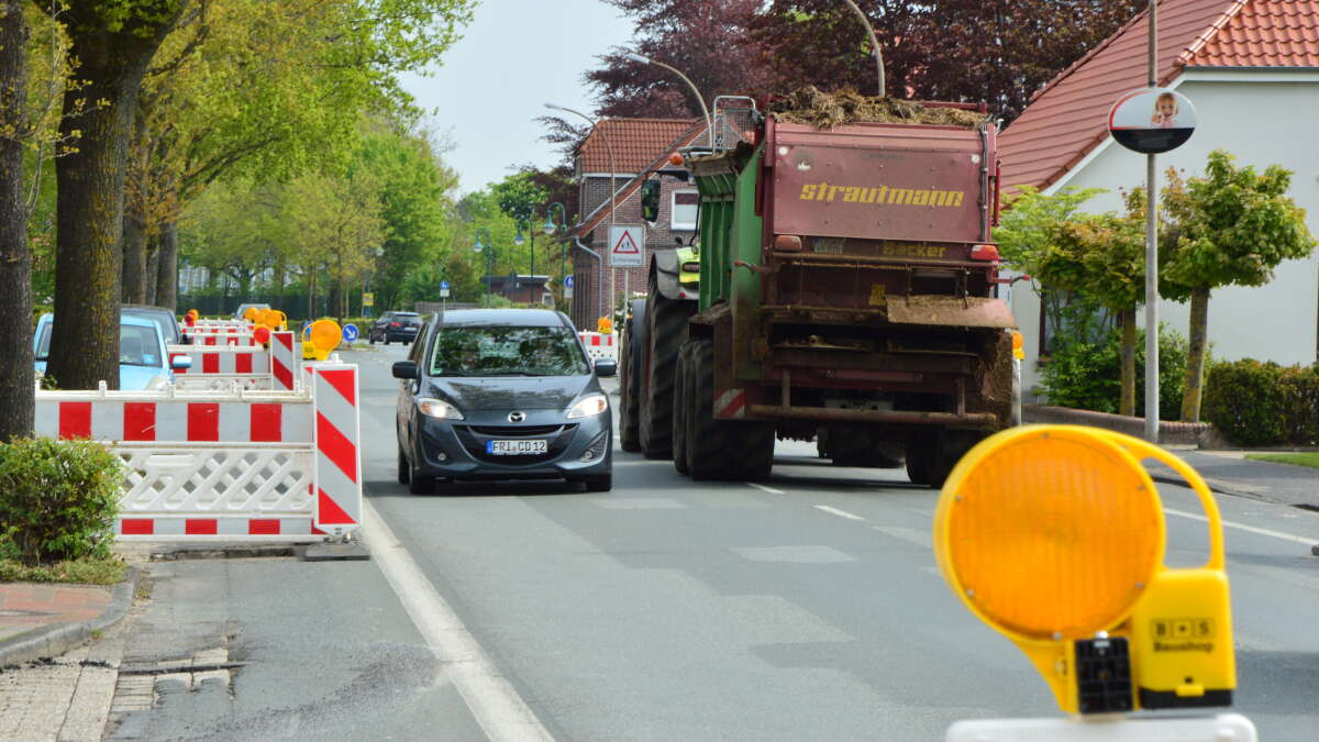 Baustelle Neuenburger Straße Gemeinderat Zetel verägert