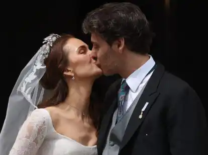 Ludwig Prinz von Bayern und seine Frau Sophie-Alexandra Prinzessin von Bayern nach ihrer kirchlichen Hochzeit in M&uuml;nchen.