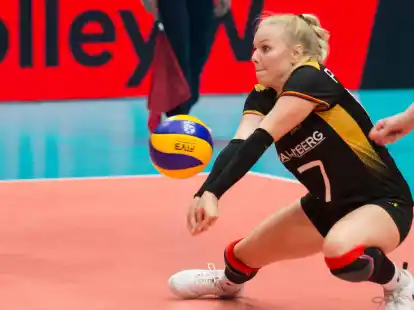 Die Kapit&auml;nin der deutschen Volleyball-Frauen, Anna Pogany.