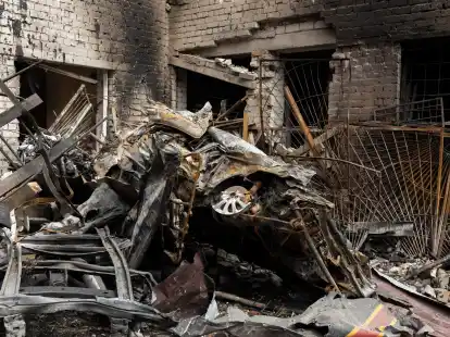 Zerst&ouml;rungen in Dnipro nach einem russischen Angriff.