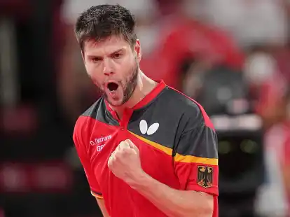 Dimitrij&nbsp;Ovtcharov sicherte gemeinsam mit Patrick Franziska die erste WM-Medaille.