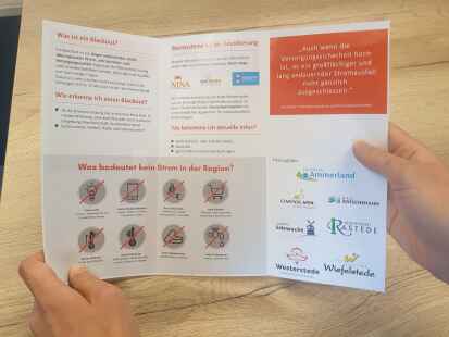 Gut gemeint: Der Blackout-Flugzettel von Kreis und Gemeinden im Ammerland.