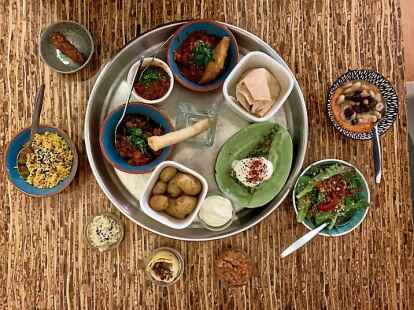 Die vegetarische Mezze-Platte im &bdquo;Bla Bla&ldquo;