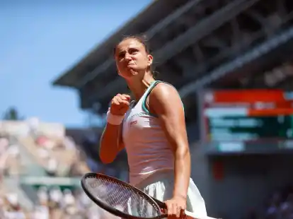 Die Brasilianerin Beatriz Haddad Maia ballt nach einem Punktgewinn die Faust.