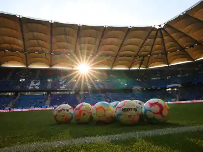 Das Volksparkstadion in Hamburg vor dem Relegationsspiel gegen den VfB Stuttgart.